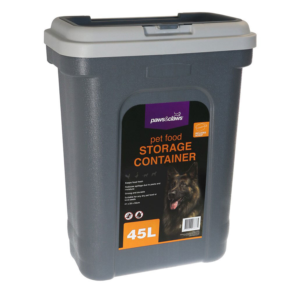 Paws & Claws 55cm 45L Pets/Dogs/Puppy Food Storage/Storer Container w