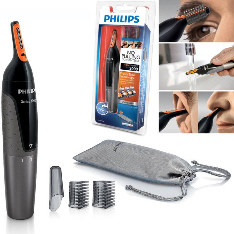 Philips Nose Ear Eyebrow Hair Trimmer Shaver Washable No Pulling