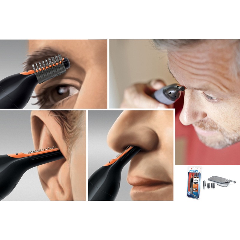 Philips Nose Ear Eyebrow Hair Trimmer Shaver Washable No Pulling