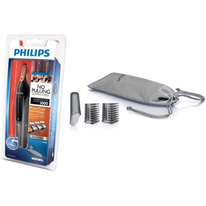 Philips Nose Ear Eyebrow Hair Trimmer Shaver Washable No Pulling