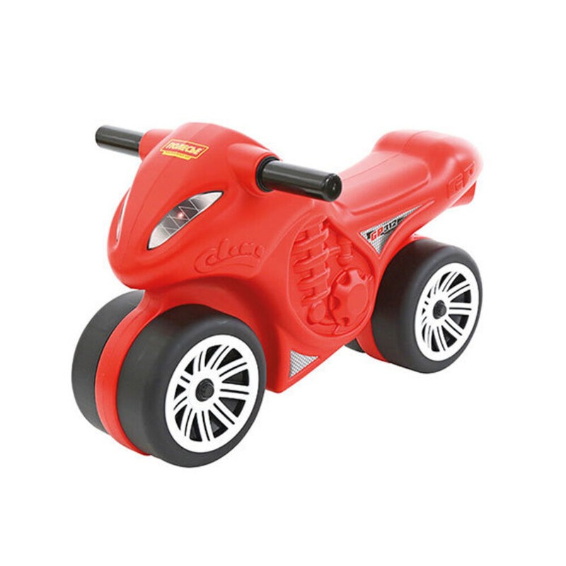 kids push motorbike