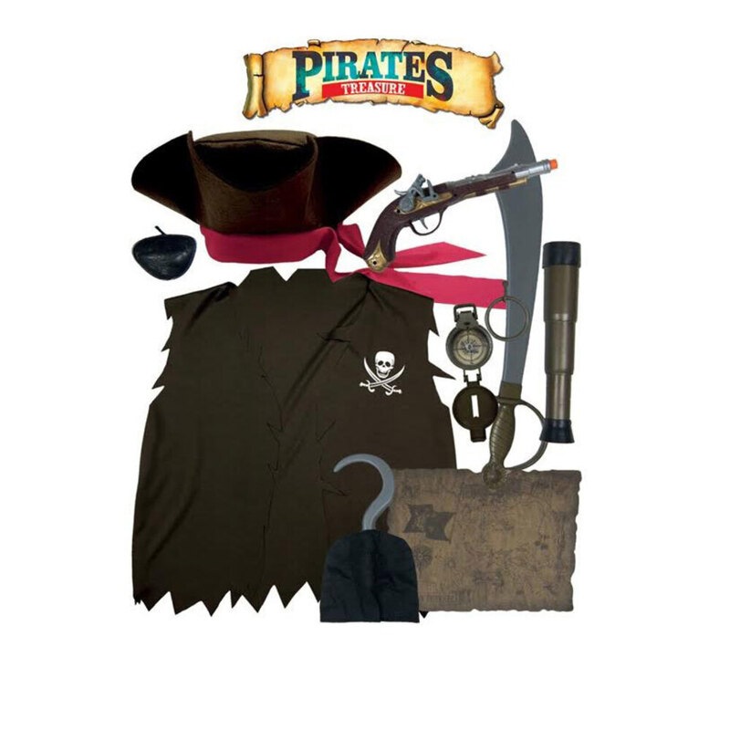 Role Play Adventures Pirate Dress Up Costume Set for Kids/Boys Cosplay
