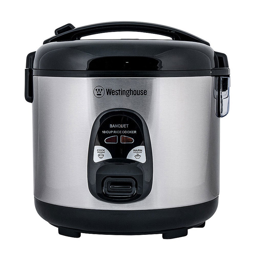 Westinghouse Electric 10 Cup Rice Cooker Stainless Steel w/Food Steamer ...