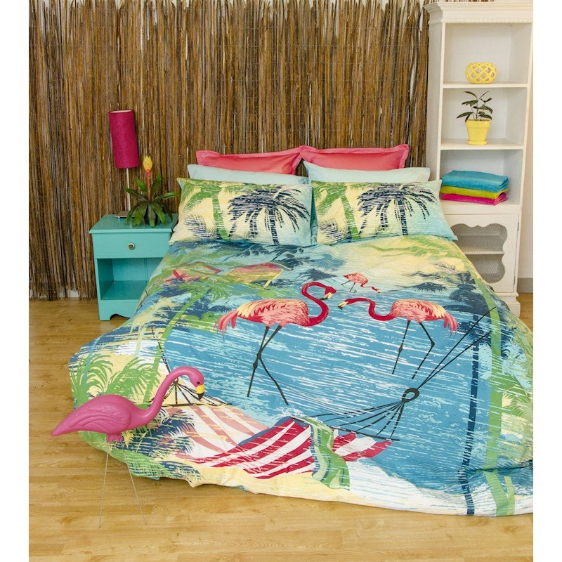 Retro Home Flamingo Quilt Cover Set Buy Queen Quilt Cover Sets