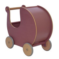 Wooden Dolls Pram Dusty Pink