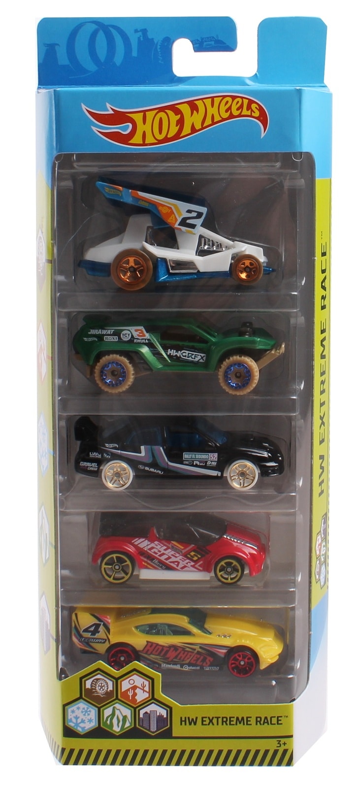 hot wheels extreme race 5 pack