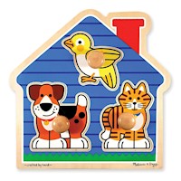 Melissa & Doug - House Pets Jumbo Knob Puzzle - 3pc