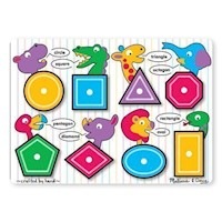 Melissa & Doug - Shapes Peg Puzzle - 8pc