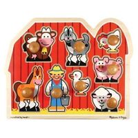 Melissa & Doug - Large Farm Jumbo Knob Puzzle - 8pc