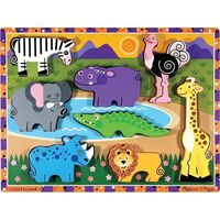 Melissa & Doug - Safari Animals Chunky Puzzle - 8pc