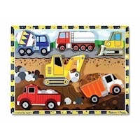 Melissa & Doug - Construction Chunky Puzzle - 6pc