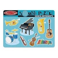 Melissa & Doug - Musical Instruments Sound Puzzle - 8pc