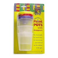 EC - Premium Safety Paint Pots with Stoppers (3 pack)