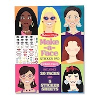 Melissa & Doug - Make-a-Face Sticker Pad Fashion Faces