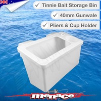Tinnie Bait Storage Bin with Cup Holder