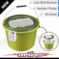 12L Live Bait Bucket with Aerator Pump