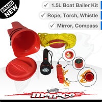 Marine Bailer Bucket Safety Kit + Survival Tools
