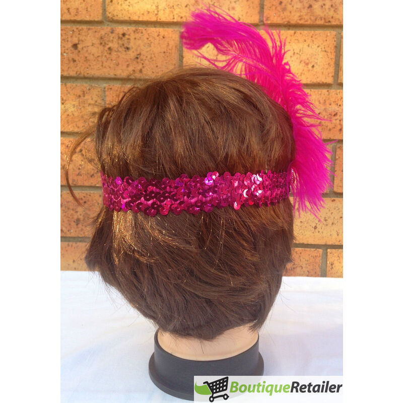 12x 1920s Flapper Headband Headpiece Feather Sequin Charleston