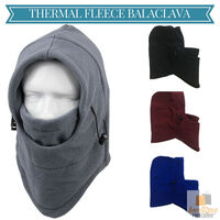 THERMAL FLEECE BALACLAVA Ski Snowboard Motorbike Face Mask Hood Hat Beanie Warm