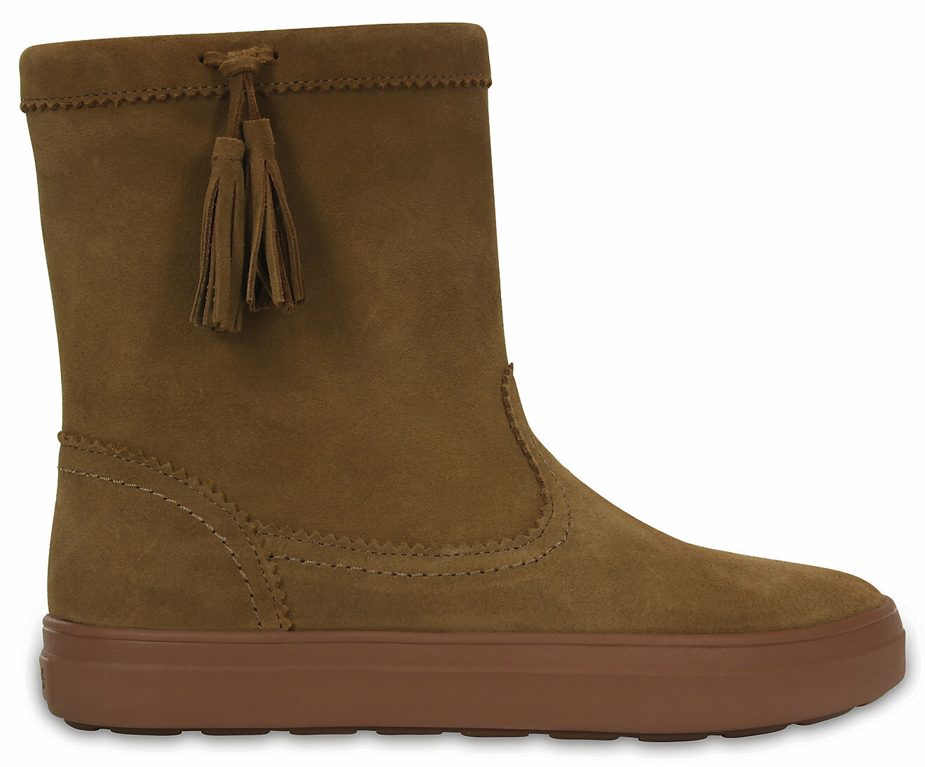 tan suede pull on boots