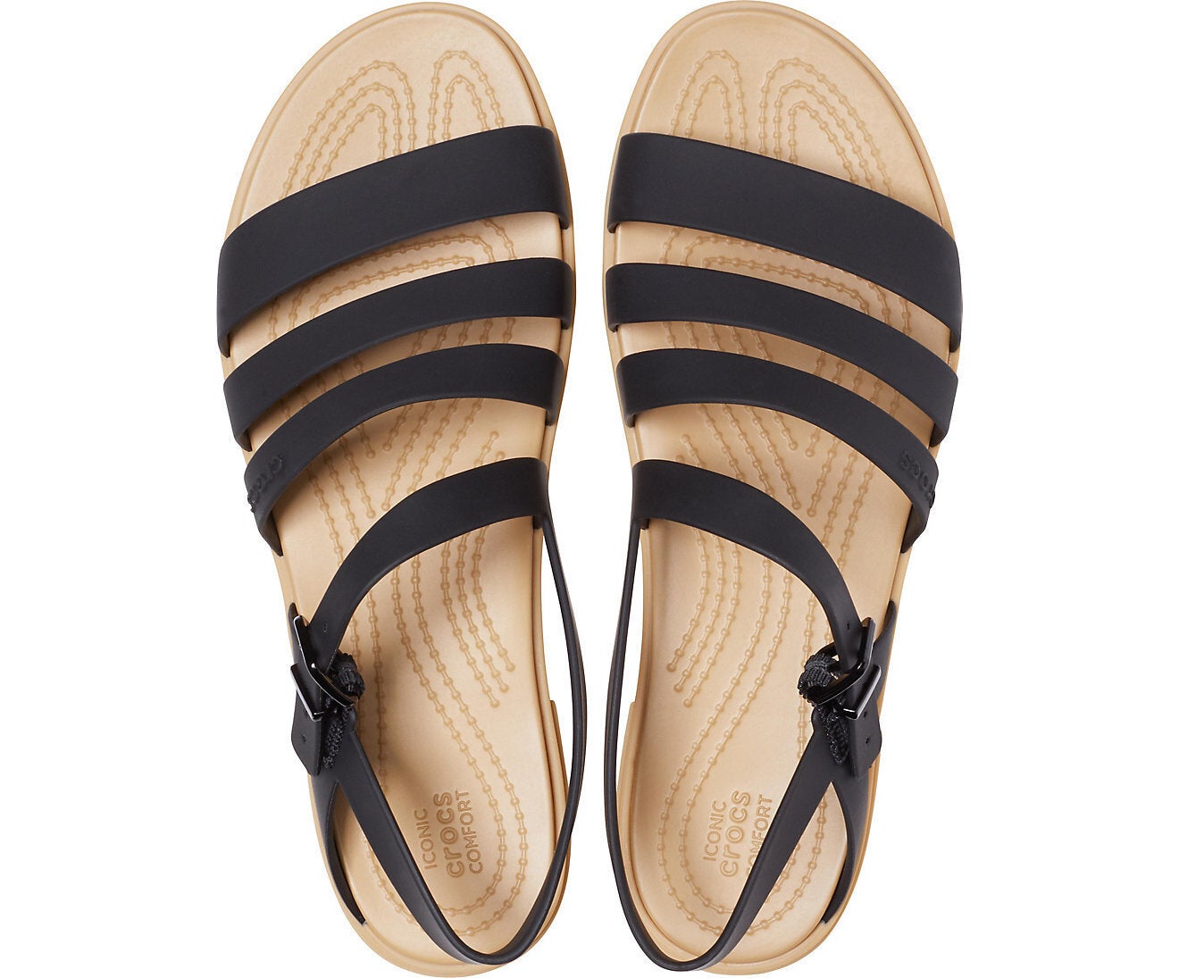Crocs Tulum Womens Sandals Open Toe Flats Slip On Thongs Summer