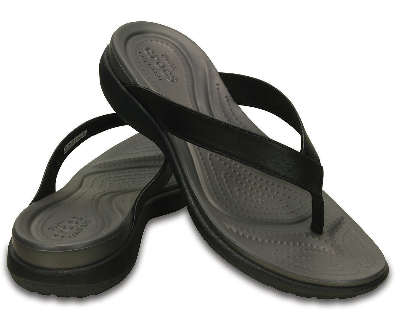 comfy black flip flops