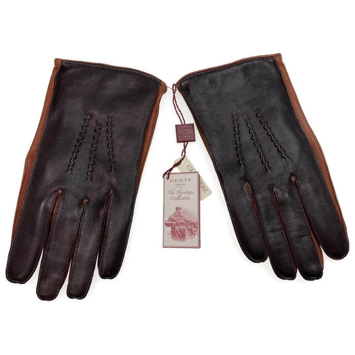 Mens Winter Gloves Lamb Leather Scottish Cashmere Lined Burgundy