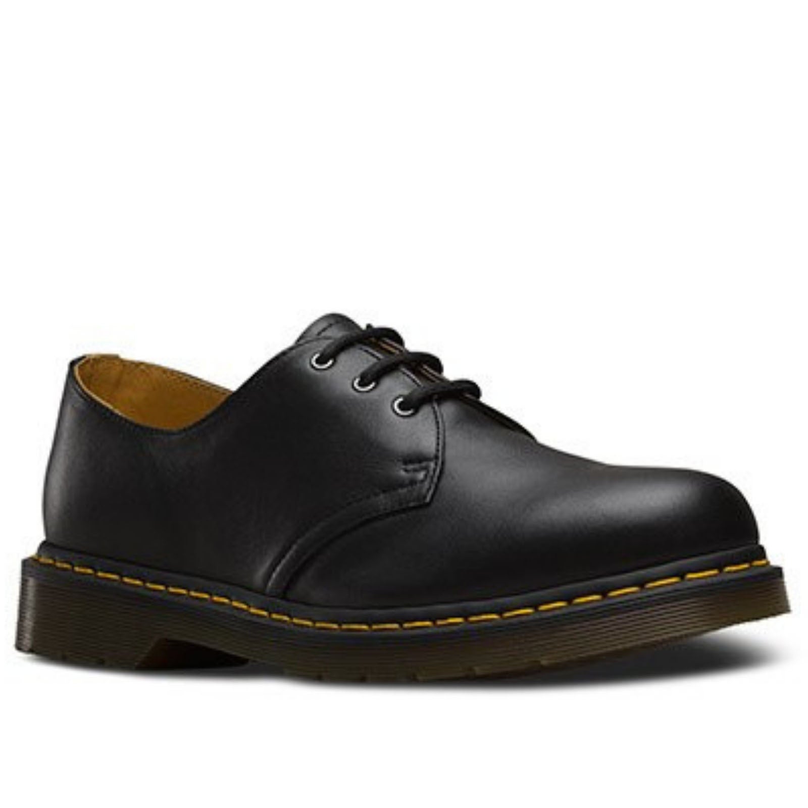 Dr. Martens 1461 Black Nappa Genuine Soft Leather Shoes 3 Eye Gibson ...