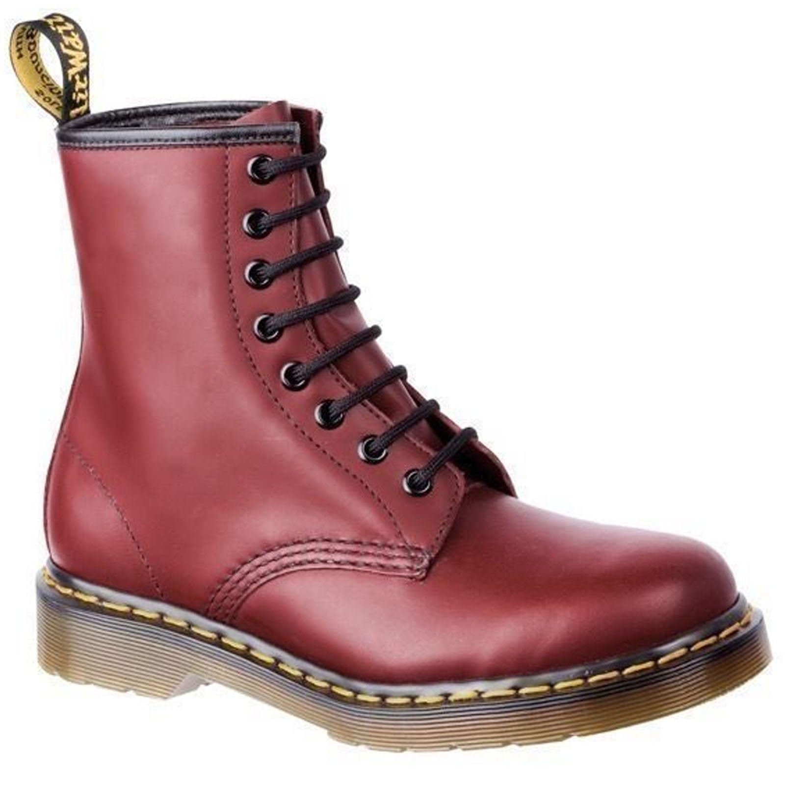 Dr. Martens Unisex 1460Z DMC 8 Lace Up Cherry Red Smooth Leather Boots ...
