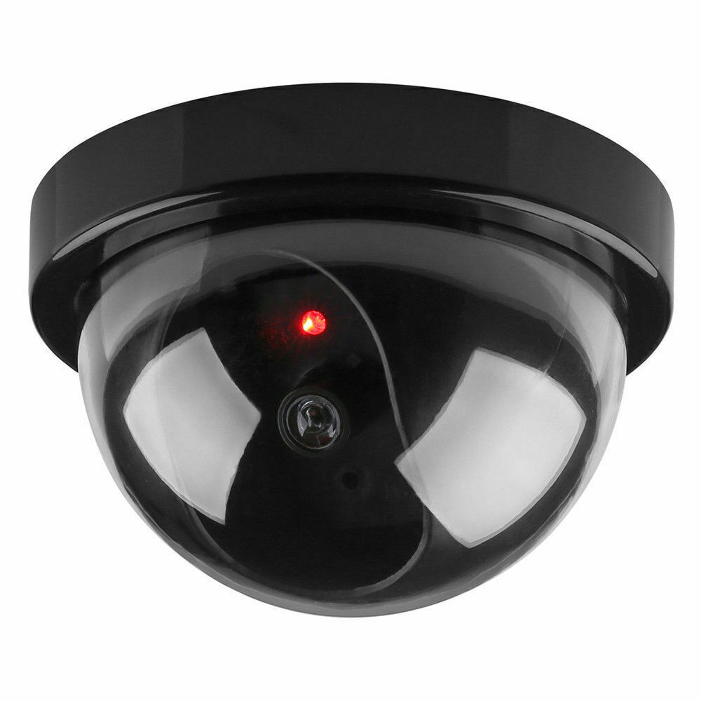 DUMMY SECURITY CAMERA Fake Dome Surveillance Flashing LED Wireless