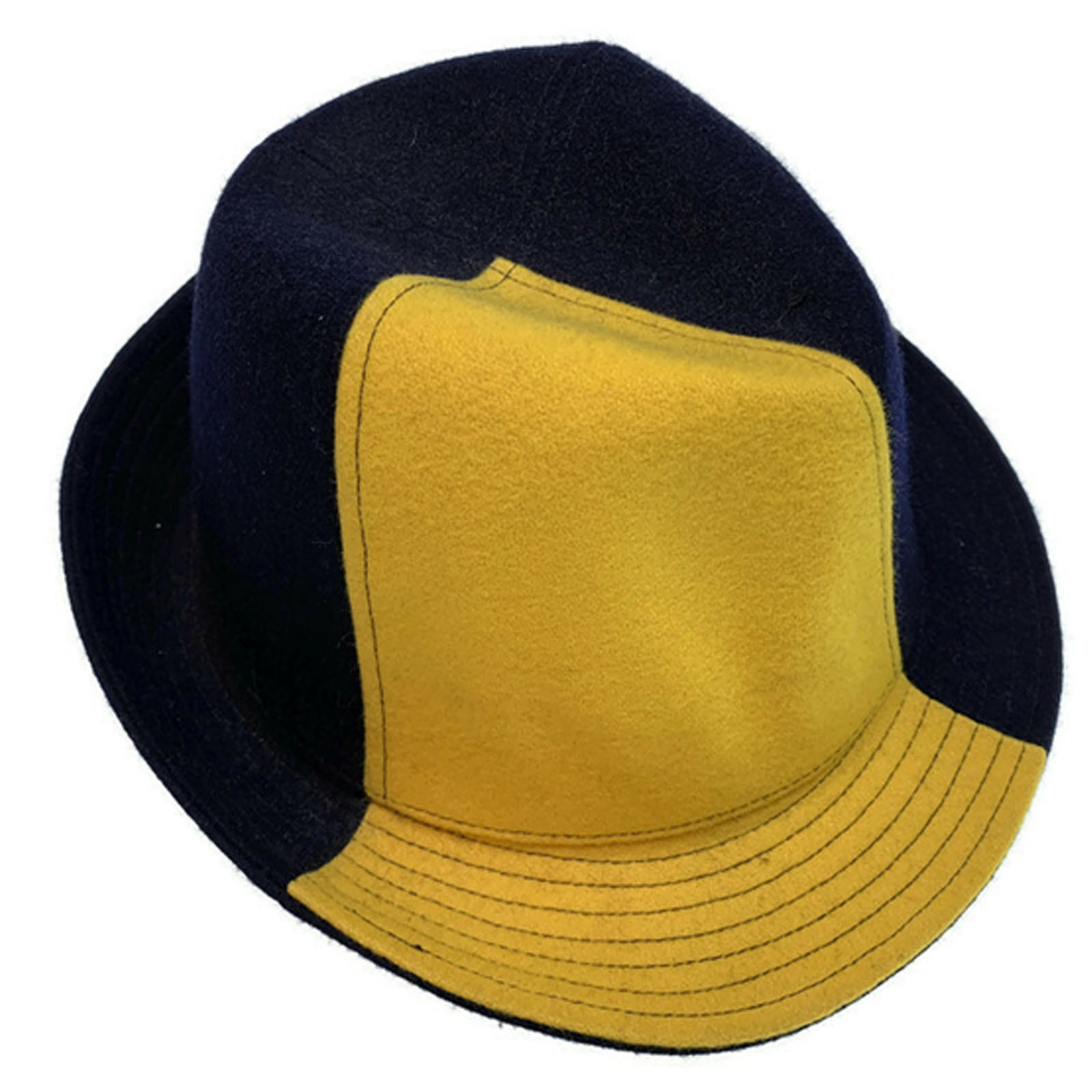 mens blue trilby hat