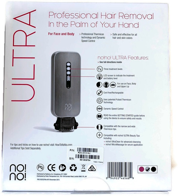 No No Ultra Silver Professional Hair Removal Portable Travel
