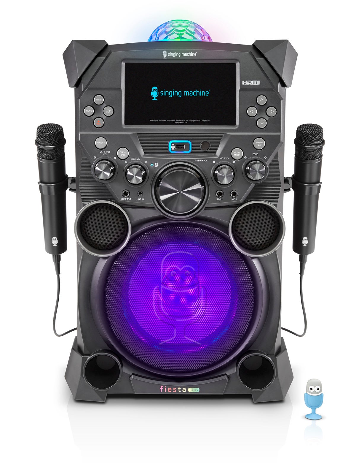 SINGING MACHINE Karaoke Machine Fiesta Bluetooth Speaker System