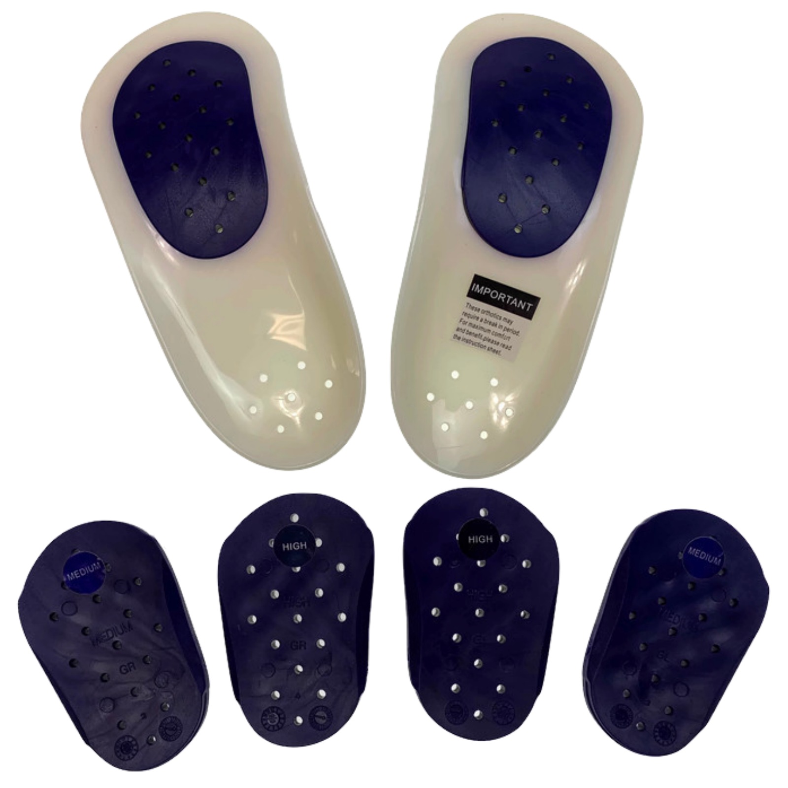 WALKFIT ORTHOTICS Insoles Walk Fit Foot Feet Support BLUE New Buy