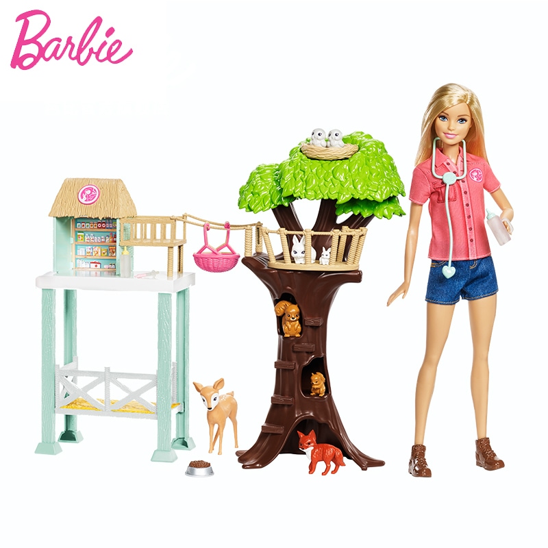 barbie pet rescue center playset