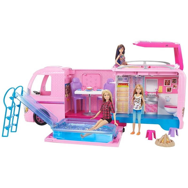 ride in barbie camper