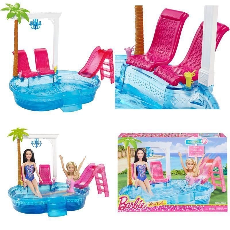 barbie pool and slide