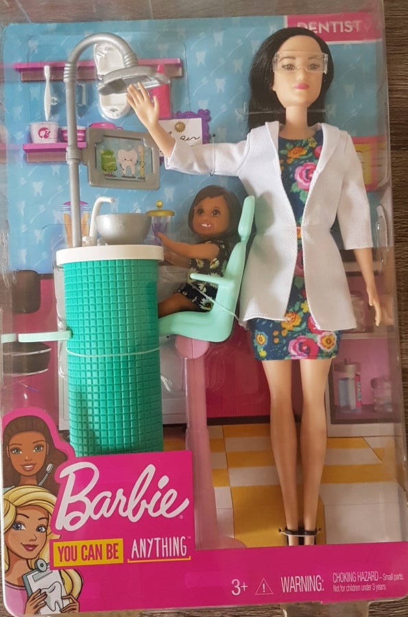 barbie dentist doll & playset