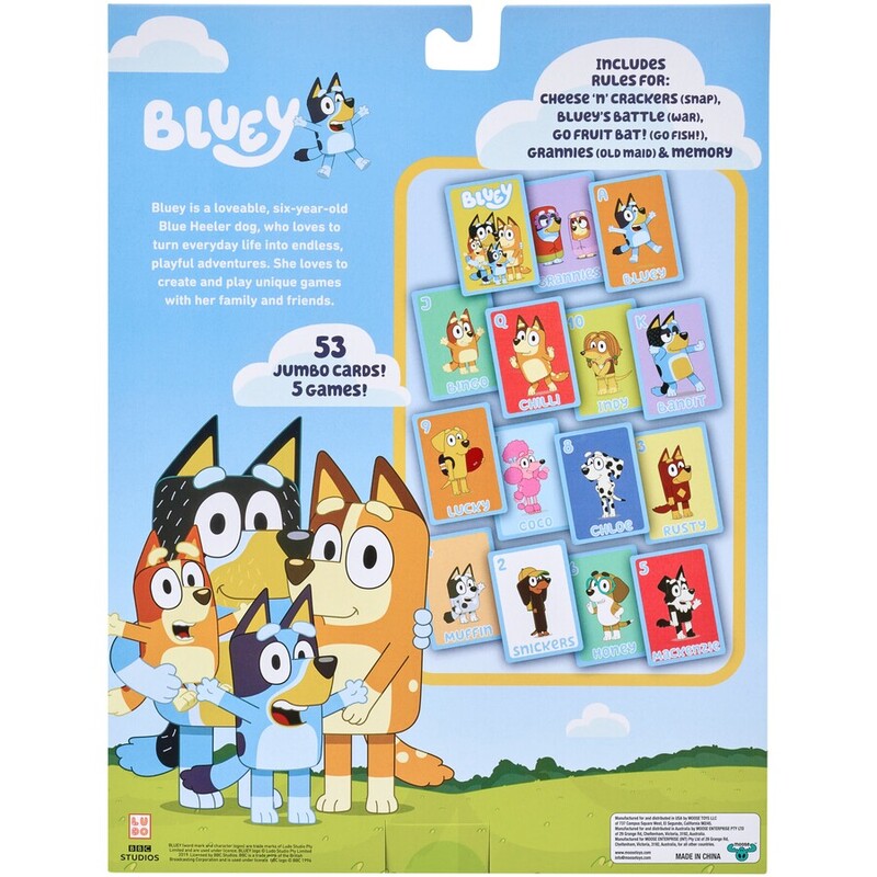 Bluey 5in1 Game Buy Card Games 630996130322