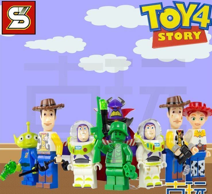 Minifigures building block blocks TOY STORY 4 - Set of 8 Mini Figures ...