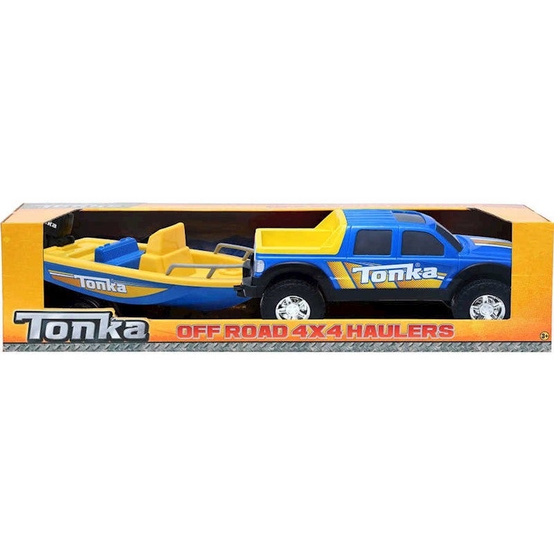tonka truck and boat