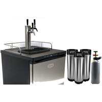 NEW: Kegmaster Series X Kegerator Triple Tap PREMIUM BUNDLE 3x Taps with 3 New Kegs, Gas, Disconnects and Cleaners