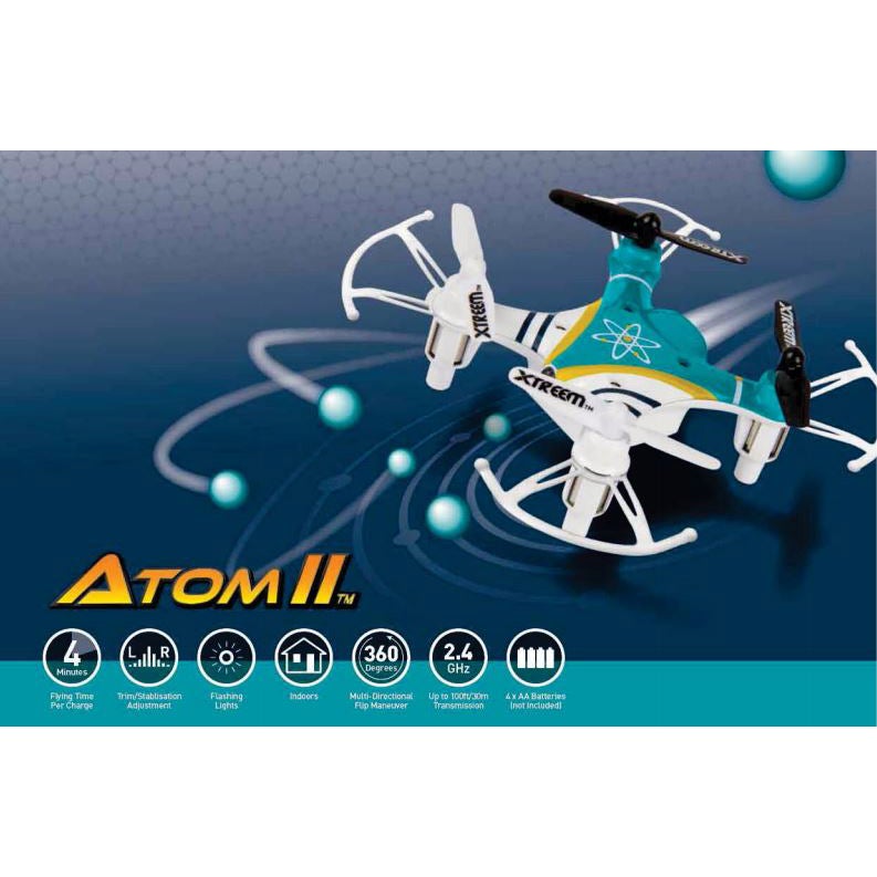 swann xtreem atom ii lightning fast mini rc quadcopter