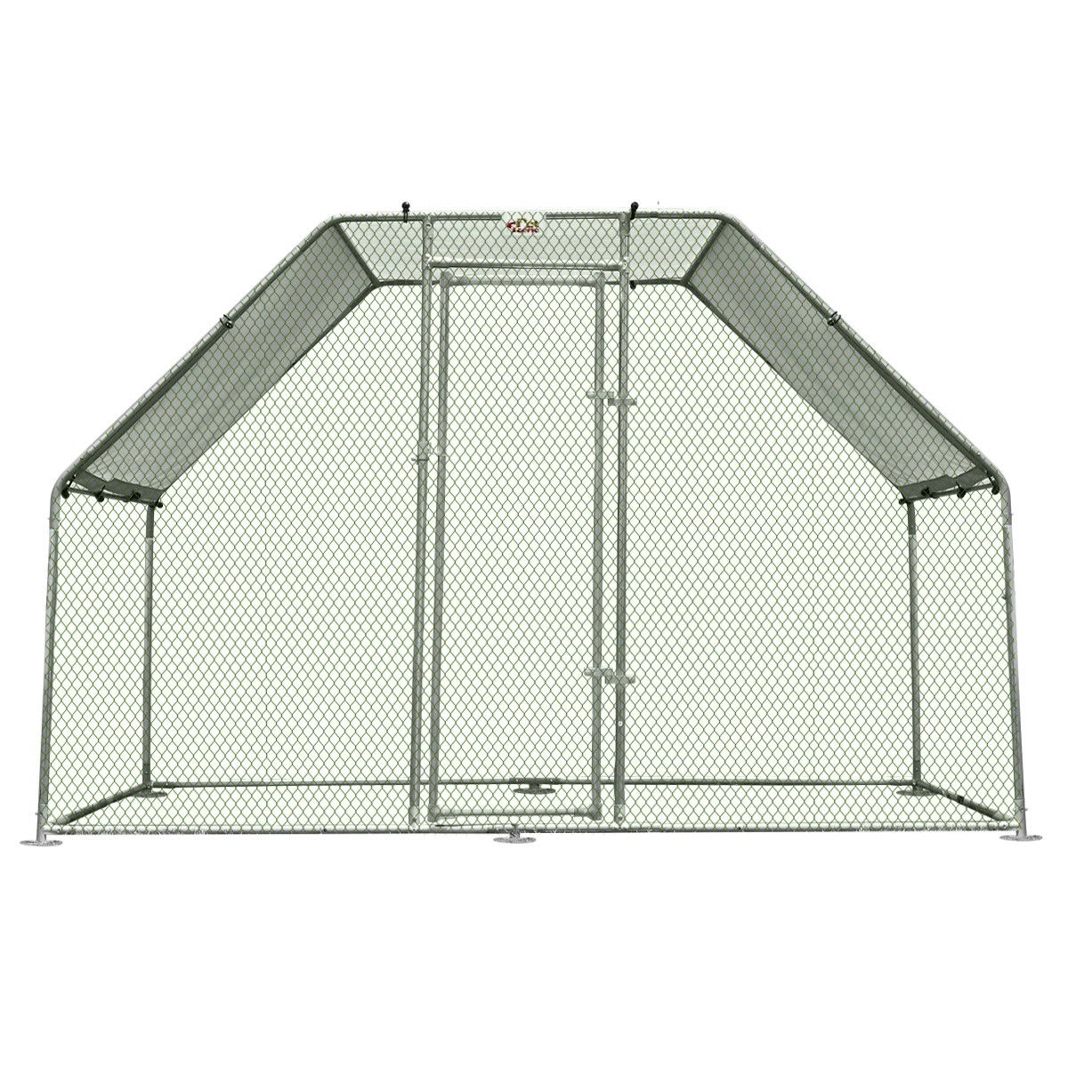 1.9M x 2.8M Large Metal Chicken Coop Walkin Cage Run House Shade Pen W