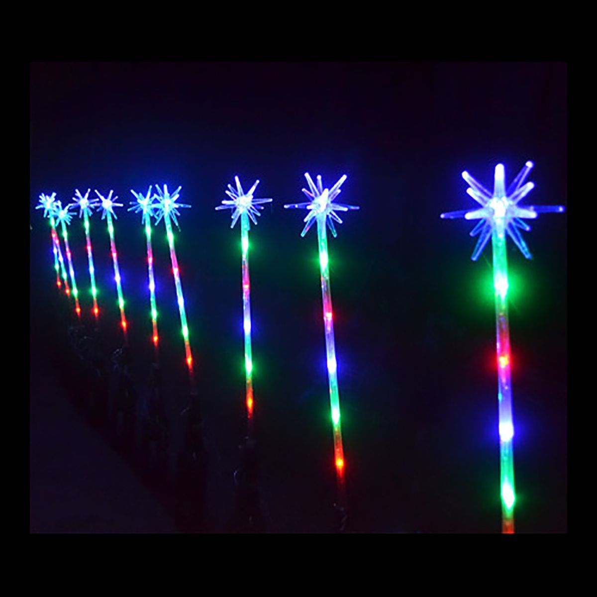 10 Piece Multicolour LED Christmas Pathway Poles Buy Garden & Ground