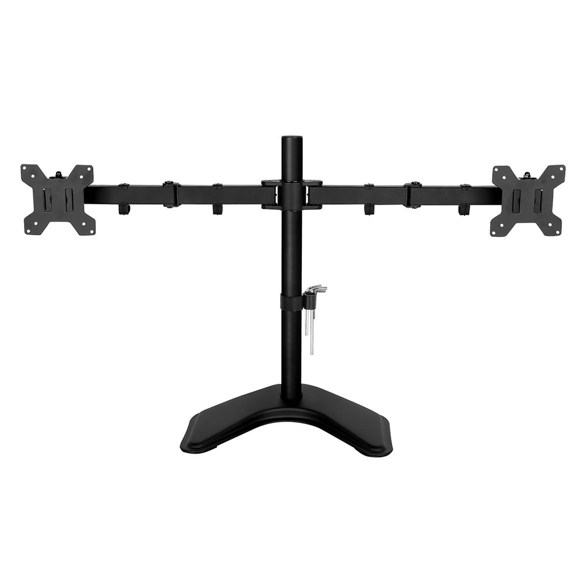 Free Standing Dual LED LCD Monitor Stand Bracket 13 27 inch Flat Screen