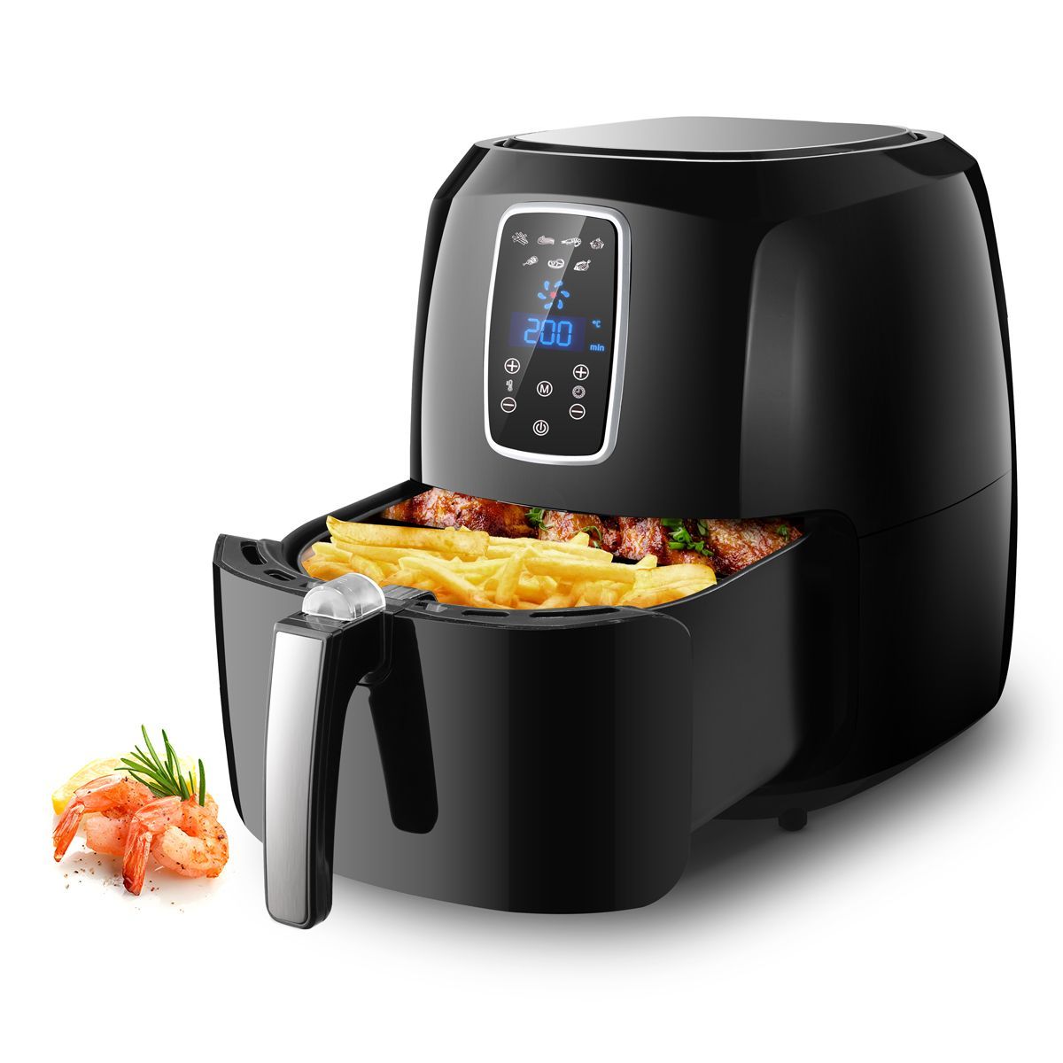 7L New Maxkon OiLFree Air Fryer Cooker 1800W Black Buy Air Fryers