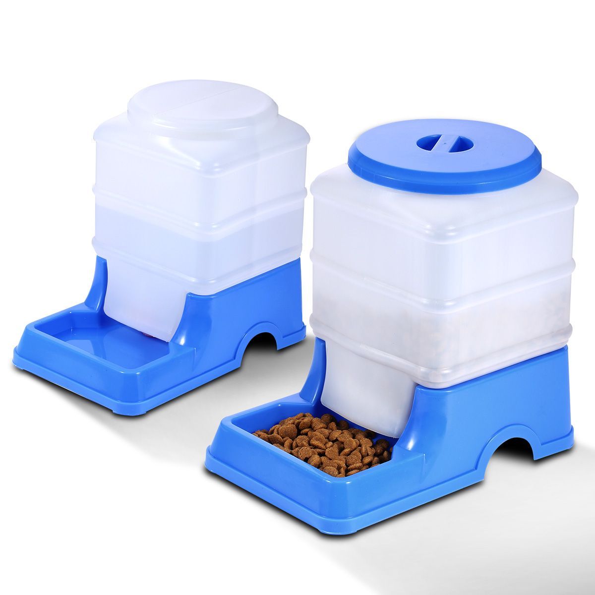 2l 2sets Blue Auto Pet Food Feeder Water Dispenser Buy Pet