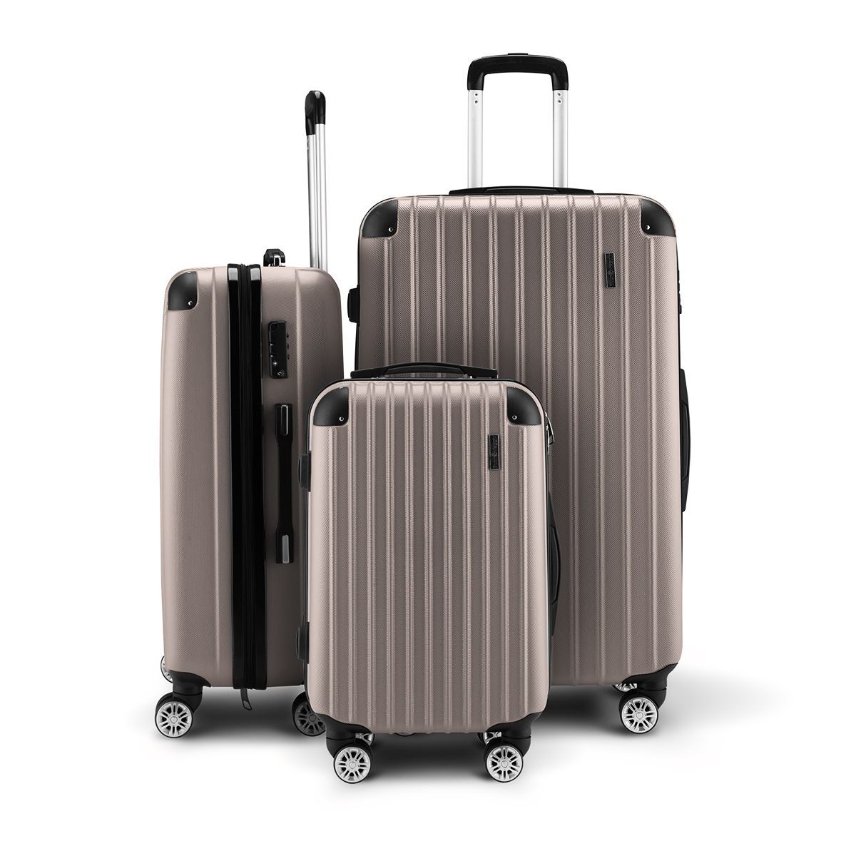 grey luggage sets