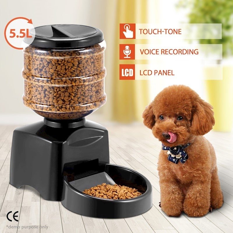 5 5l Programmable Automatic Pet Dog Cat Feeder Buy Pet Bowls